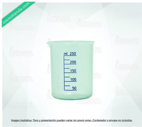 VASO PRECIPITADO PLASTICO 250ML  [   1 pza]
