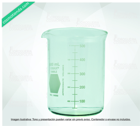 VASO DE PRECIPITADOS 600 ML  [   1 pza]
